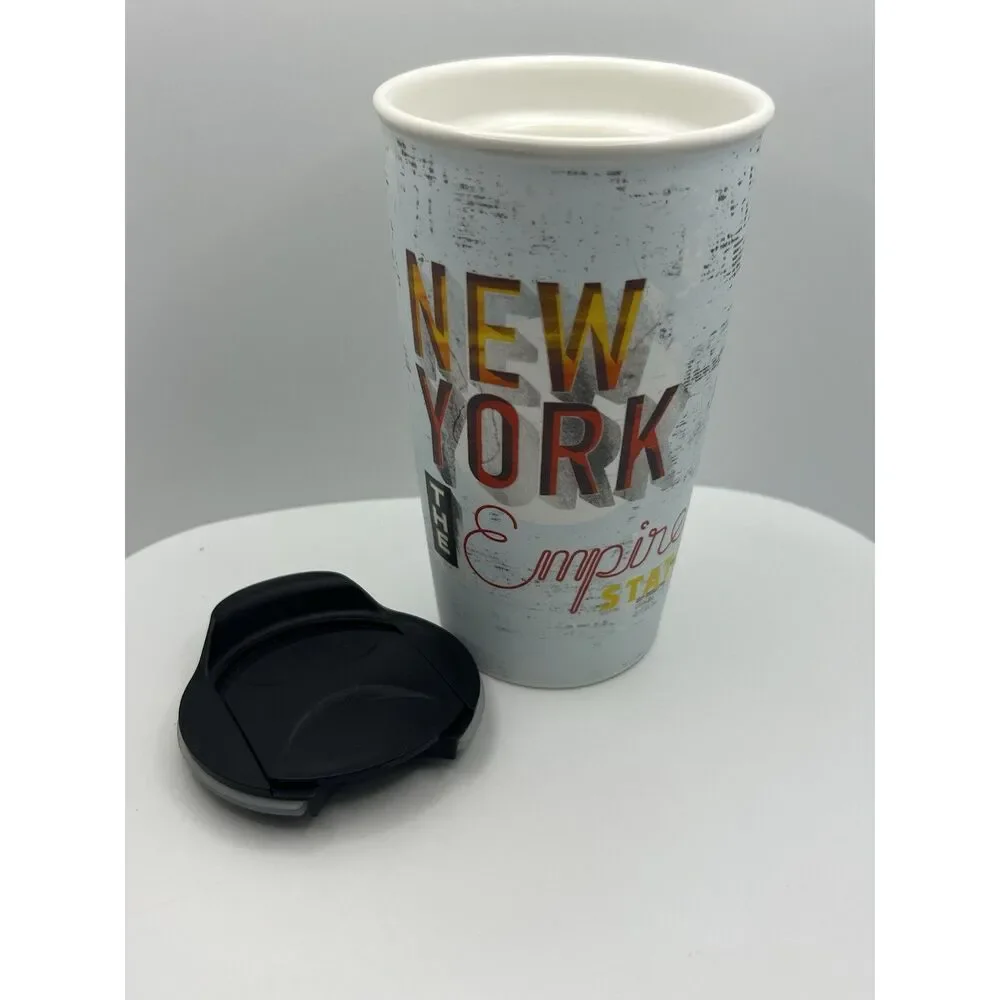 Starbucks New York The Empire State Ltd Edition Travel Tumbler Ceramic Mug W Lid